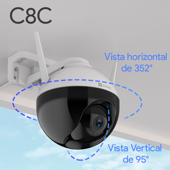 Cámara Wifi para exteriores C8C PT EZVIZ  2 y 4 Mpx