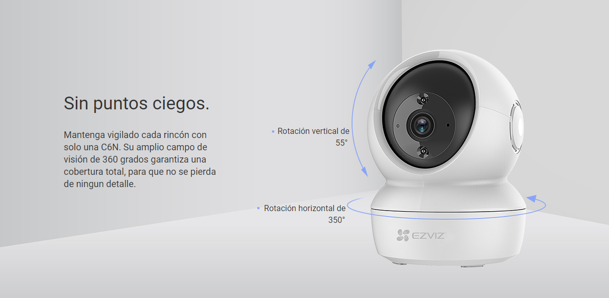 Cámara de Seguridad WIFI, Ezviz: 2 y 4 Mpx, interior, visión nocturna 360º